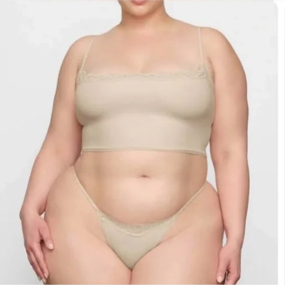 NWT! Skims Fits Everybody Lace Cropped Cami—CLAY—Size 3x